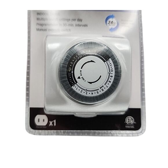 Smart Electrician Intertek Mechanical 24-Hour Indoor Plug-In Programmable Timer - Picture 3 of 6